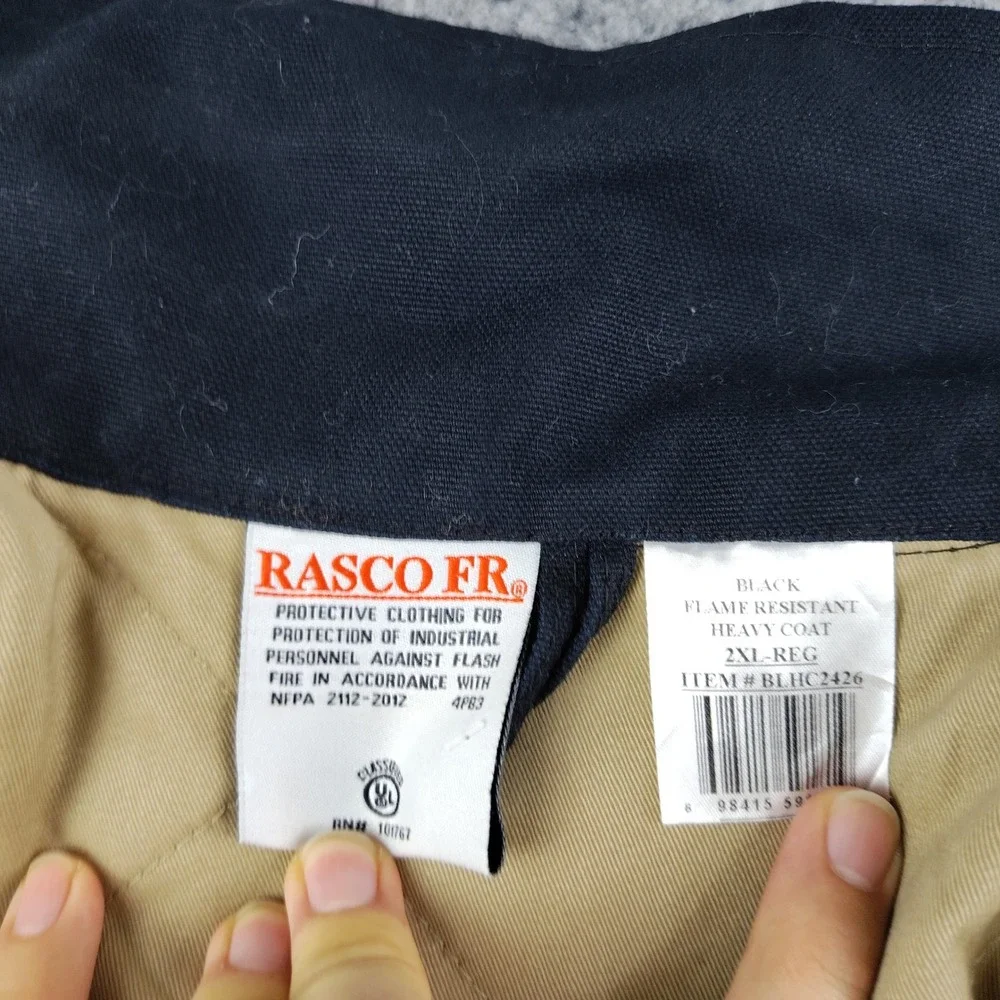 Rasco FR Jacket Canvas Mens 2XL Flame Resistant HRC4 Quilt Lined EUC